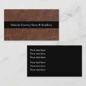 Visitekaartje van paardenzadelleder (Voorkant / Achterkant)