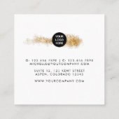 Visitekaartje van Paarse en goudpenselen (Achterkant)