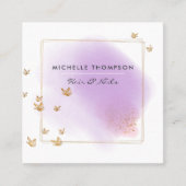 Visitekaartje van Paarse en goudpenselen (Voorkant)