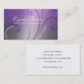 Visitekaartje van Paarse en grijze Shimmer en Crys (Voorkant / Achterkant)