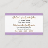 Visitekaartje van Paarse Stripes (Achterkant)