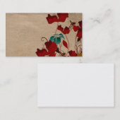 Visitekaartje van papaver (Voorkant / Achterkant)