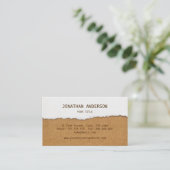 Visitekaartje van papier en karton (Staand voorkant)