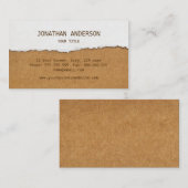 Visitekaartje van papier en karton (Voorkant / Achterkant)