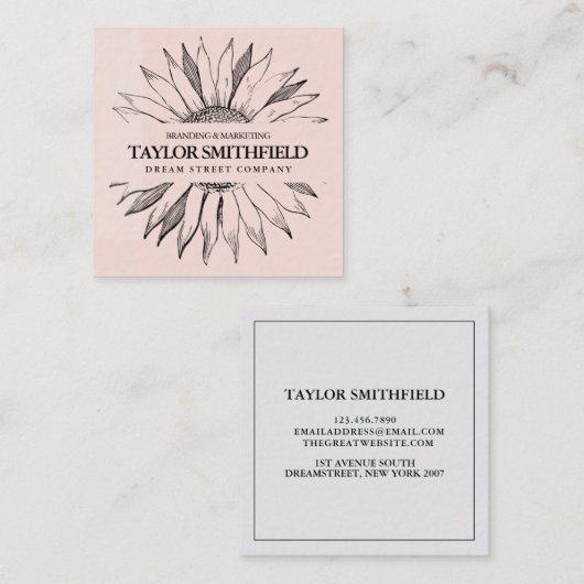 Visitekaartje van pekelbloem (Voorkant / Achterkant)