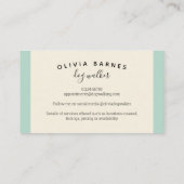 Visitekaartje van penseelhondjes met penseelpensee (Achterkant)