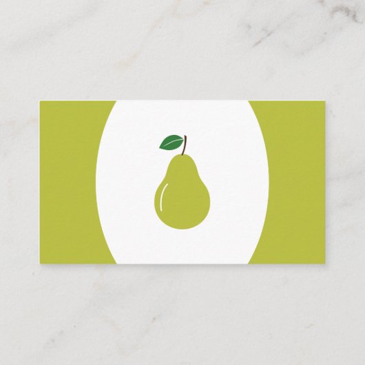 Visitekaartje van peren (Achterkant)