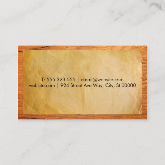 Visitekaartje van perkamentpapier (Achterkant)