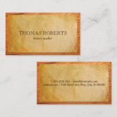 Visitekaartje van perkamentpapier (Voorkant / Achterkant)