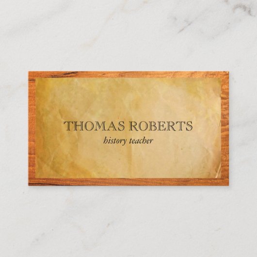 Visitekaartje van perkamentpapier (Voorkant)