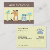 Visitekaartje van Pet Sitter (Voorkant / Achterkant)