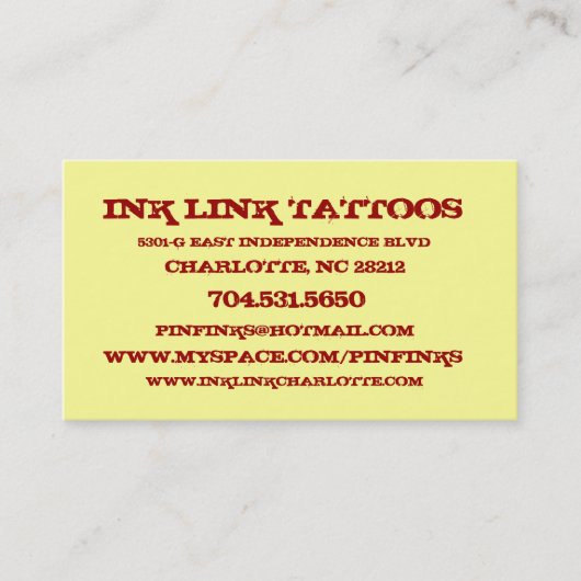 Visitekaartje van Pin (Voorkant)