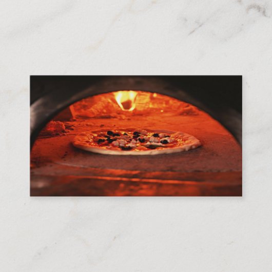 Visitekaartje van Pizza koken (Voorkant)