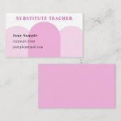 Visitekaartje van plaatsvervangende leerkracht (Voorkant / Achterkant)