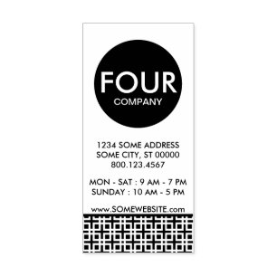 visitekaartje van platte cinter rubberstempel