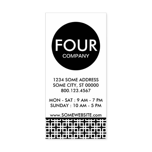 visitekaartje van platte cinter rubberstempel (Afrduk)