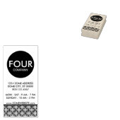 visitekaartje van platte cinter rubberstempel (Gestempeld)