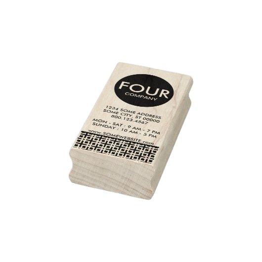 visitekaartje van platte cinter rubberstempel (Stempel)