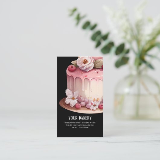 Visitekaartje van plum Cake (Staand voorkant)