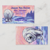 Visitekaartje van poolBeer (Voorkant / Achterkant)