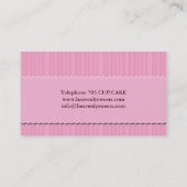 Visitekaartje van Poppen van vloerbedekking en van (Achterkant)