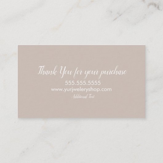 Visitekaartje van Pottery Artist Vase Vessels Logo (Achterkant)