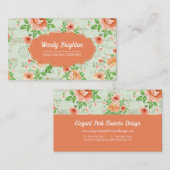 Visitekaartje van prachtige kleurenbloemen (Voorkant / Achterkant)