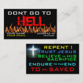 Visitekaartje van predikant (Voorkant / Achterkant)