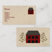 Visitekaartje van primitief huis (Voorkant / Achterkant)