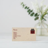 Visitekaartje van primitief huis (Staand voorkant)