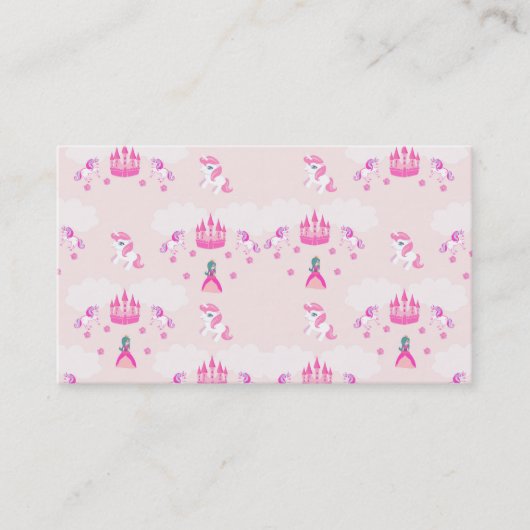 Visitekaartje van prinses en kasteel