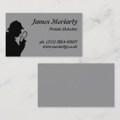 Visitekaartje van privé rechercheur/onderzoeker (Voorkant / Achterkant)