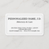  Visitekaartje van procureur-generaal (Voorkant)