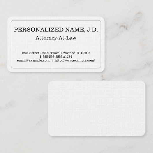  Visitekaartje van procureur-generaal (Voorkant / Achterkant)