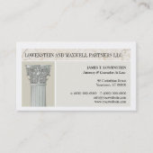 Visitekaartje van procureur-generaal van Korinthe (Voorkant)