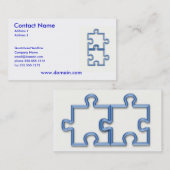 Visitekaartje van puzzelstukjes blokkeren (Voorkant / Achterkant)