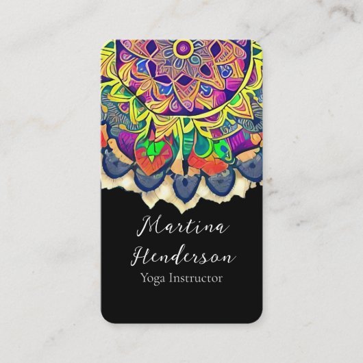 Visitekaartje van Red en Greens Mandala (Voorkant)