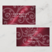 Visitekaartje van Red Sheen met schuifwiel (Voorkant / Achterkant)