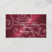 Visitekaartje van Red Sheen met schuifwiel (Achterkant)