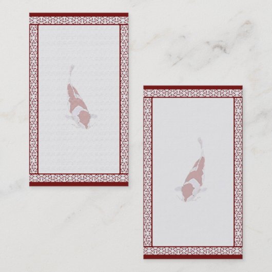 Visitekaartje van Red & White Koi (Voorkant / Achterkant)