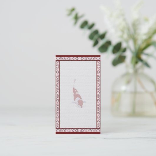  Visitekaartje van Red & White Koi (Staand voorkant)