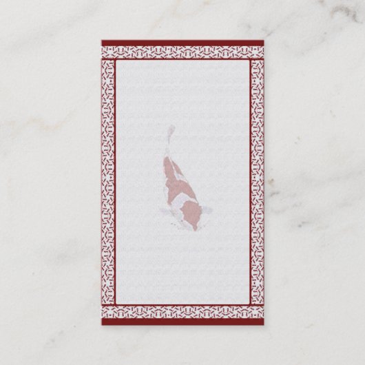  Visitekaartje van Red & White Koi (Voorkant)