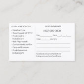 Visitekaartje van reisagent-fotosjabloon (Achterkant)