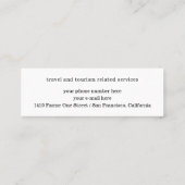 Visitekaartje van reisagent wereldkaart (Achterkant)