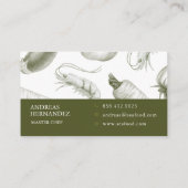 Visitekaartje van restaurant voor zeevruchten (Achterkant)