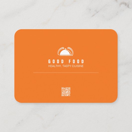 visitekaartje van restaurantchef (Achterkant)