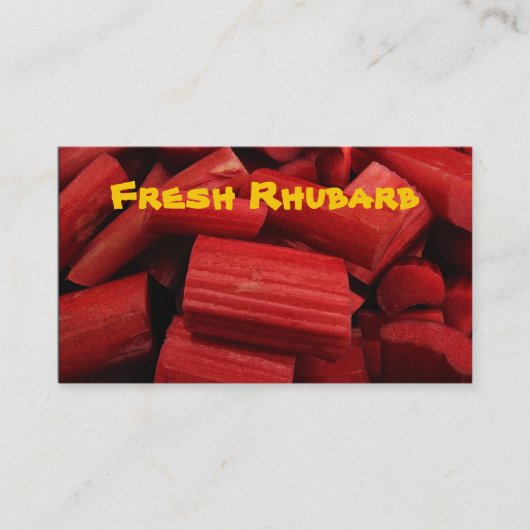 Visitekaartje van Rhubarb (Voorkant)