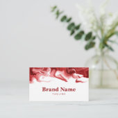 Visitekaartje van rode en witte marmer (Staand voorkant)