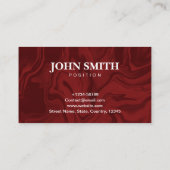 Visitekaartje van rode en witte marmer (Achterkant)