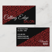 Visitekaartje van rode luipaard (Voorkant / Achterkant)